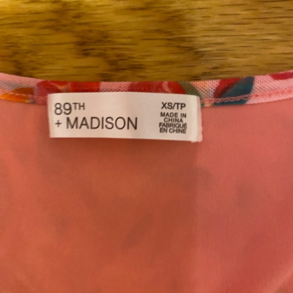 NWT 89th & Madison Pink Floral V-neck Maxi Dress - Picture 2 of 10